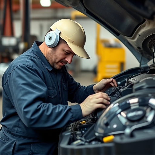 auto technician working