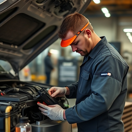 auto technician working