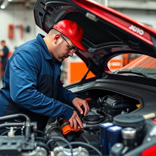 auto technician working