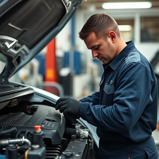 auto technician working
