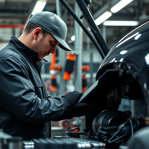 auto technician working