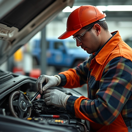 auto technician working