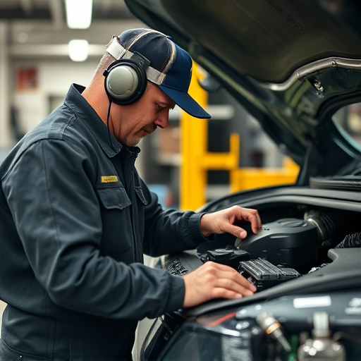 auto technician working