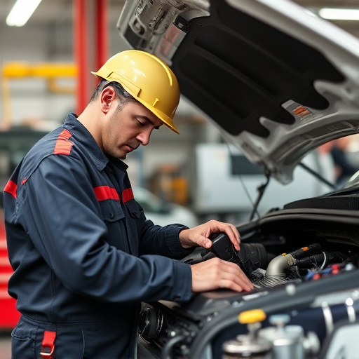 auto technician working