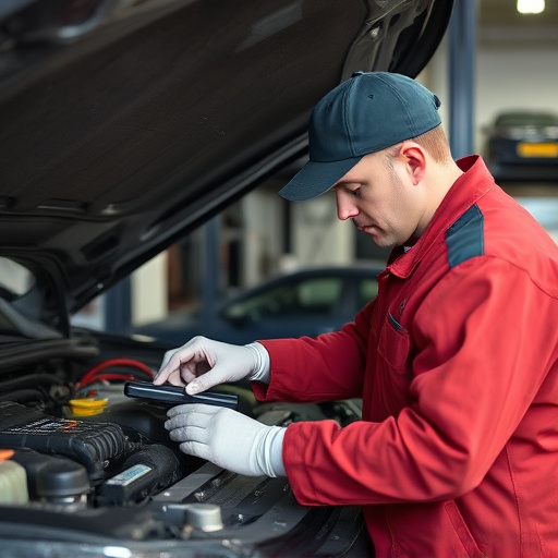 auto technician working