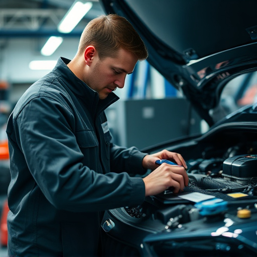 auto technician working