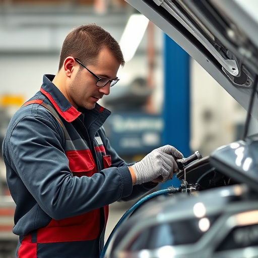 auto technician working