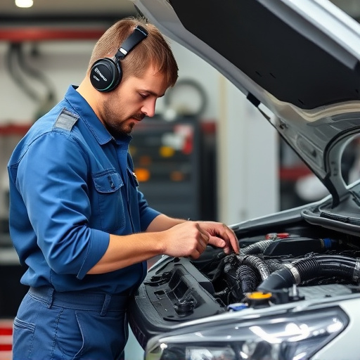 auto technician working