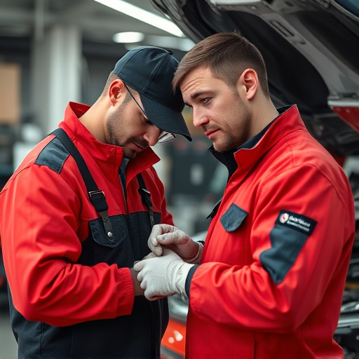 auto technician working