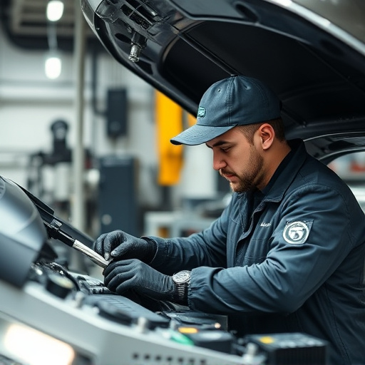 auto technician working