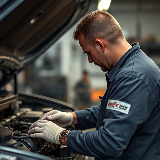auto technician working
