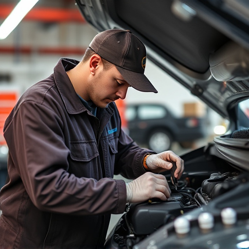 auto technician working
