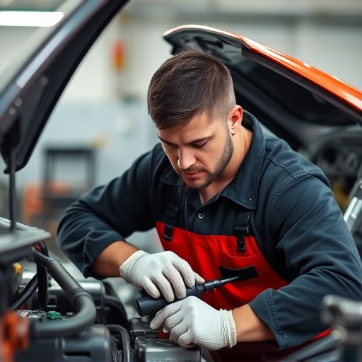 auto technician working