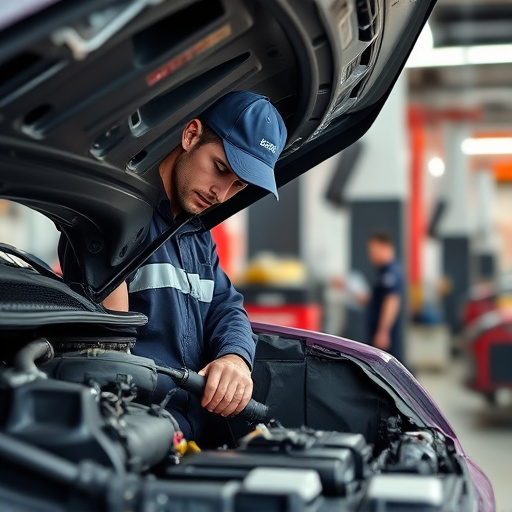 auto technician working