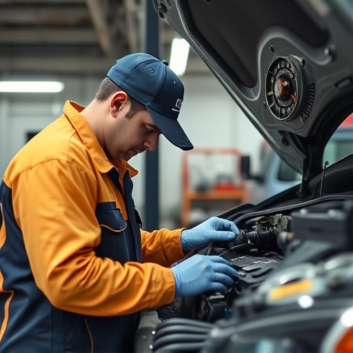 auto technician working