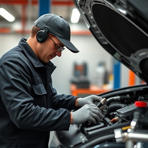 auto technician working