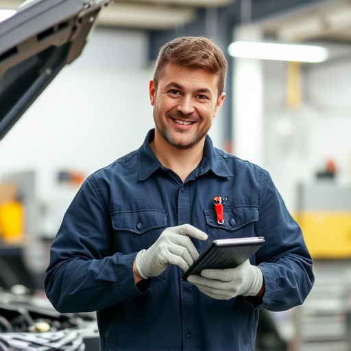 auto technician working