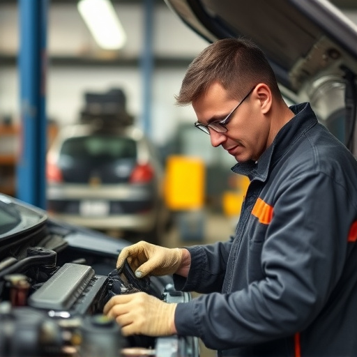 auto technician working