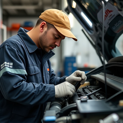 auto technician working