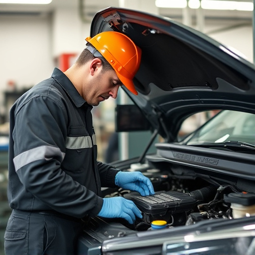 auto technician working
