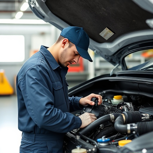 auto technician working