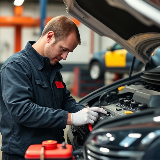 auto technician working