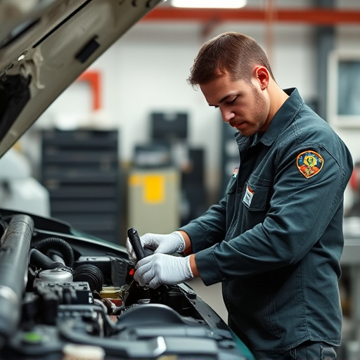 auto technician working