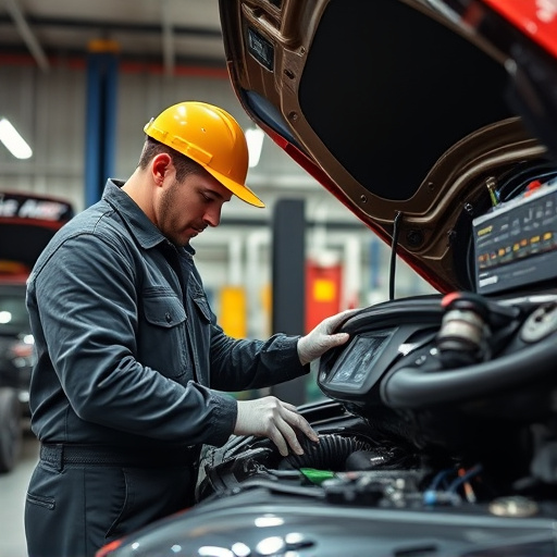 auto technician working