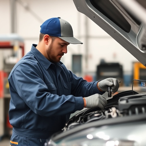 auto technician working