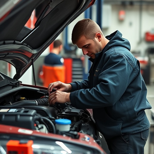 auto technician working