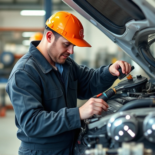 auto technician working