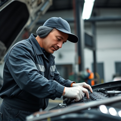 auto technician working