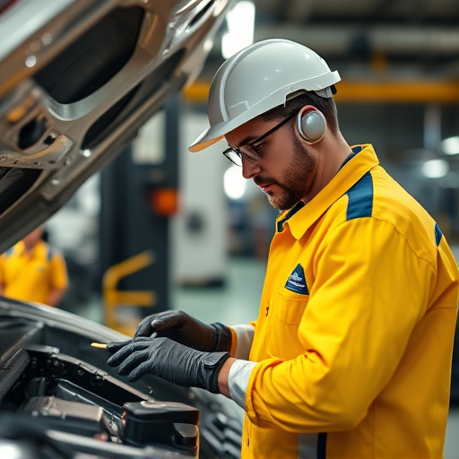 auto technician working