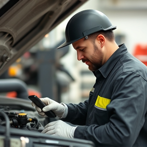 auto technician working