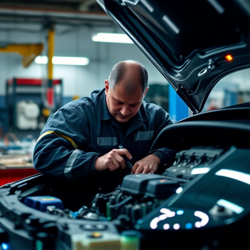 auto technician working