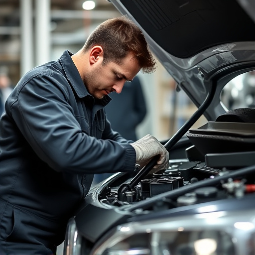 auto technician working