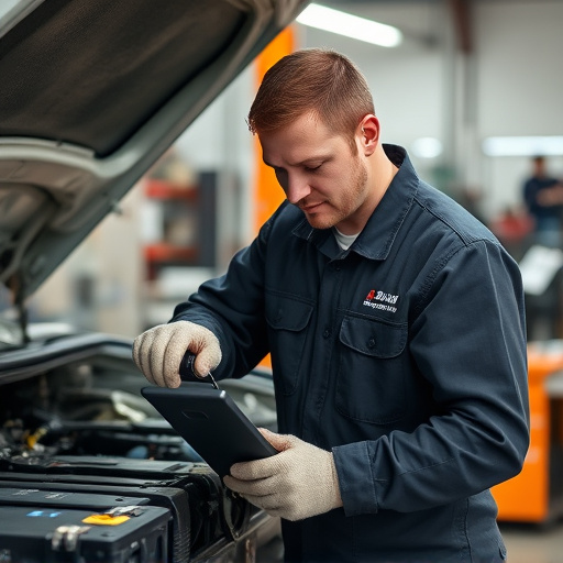 auto technician working