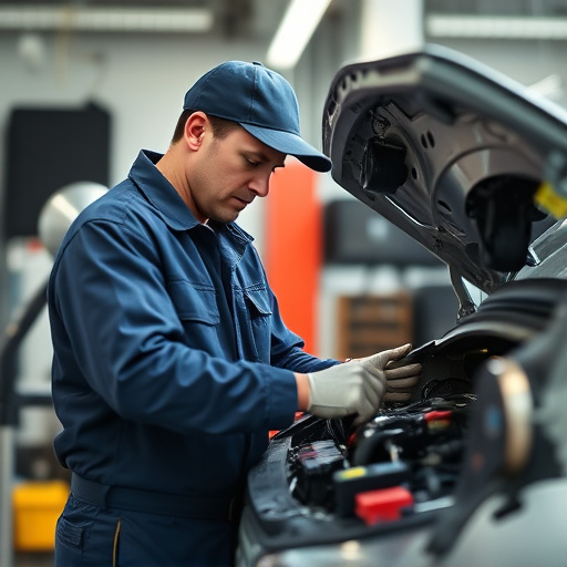 auto technician working