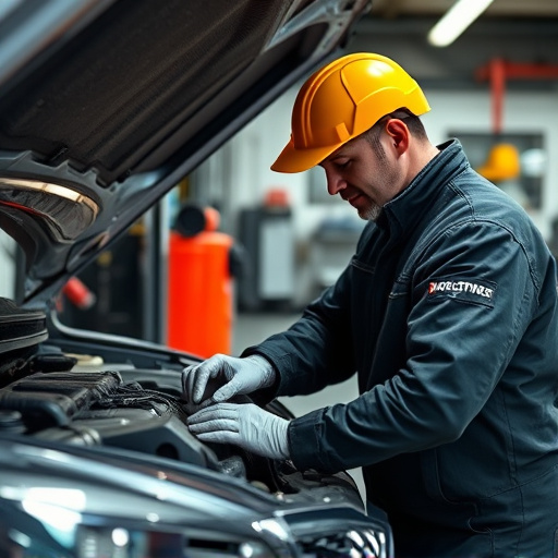 auto technician working