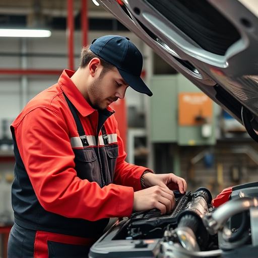 auto technician working