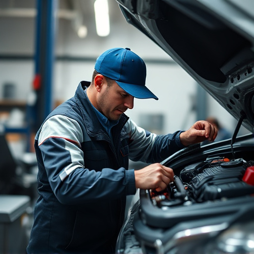 auto technician working