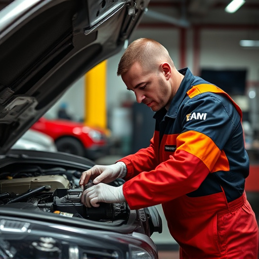auto technician working