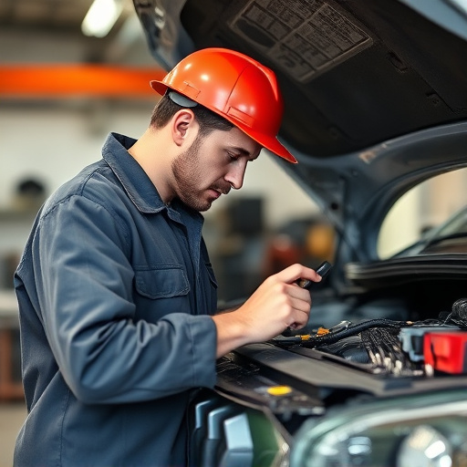 auto technician working