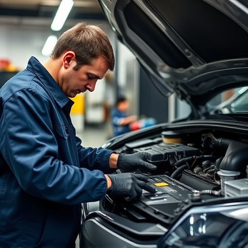 auto technician working