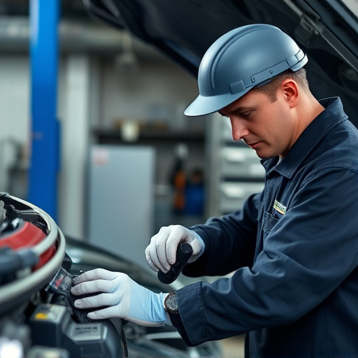 auto technician working
