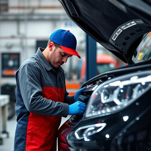 auto technician working