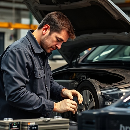 auto technician working