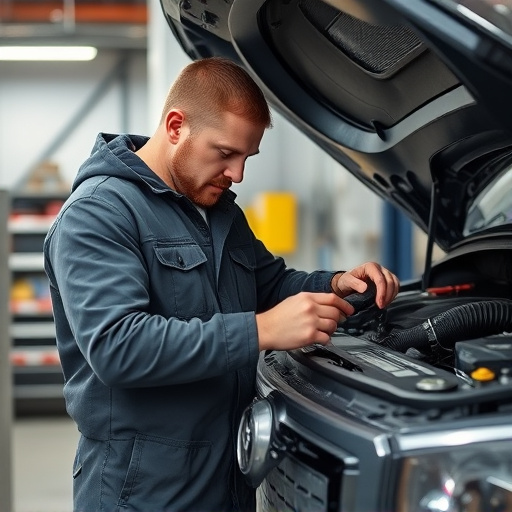 auto technician working