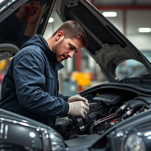 auto technician working