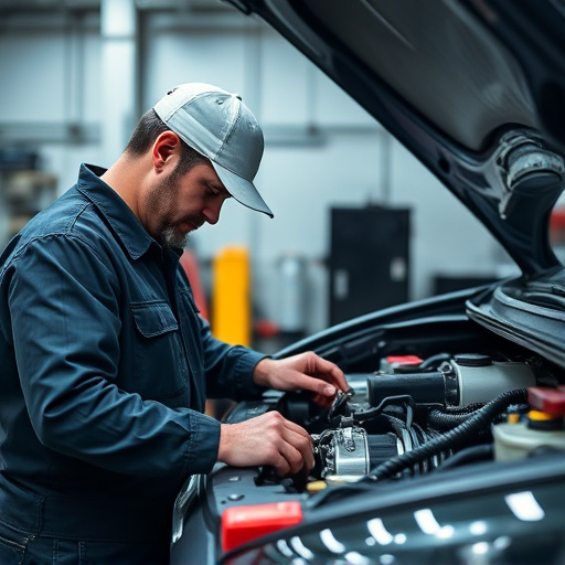 auto technician working